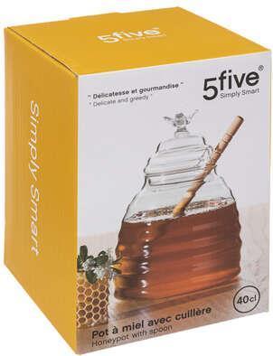 Actual product image 5Five Honey Jar Spoon Glass Roble (0.40 l)
