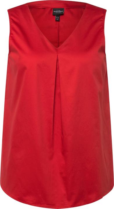 Immagine prodotto Ulla Popken Top smanicato con raso, piega decorativa e scollo a V (46, 48)