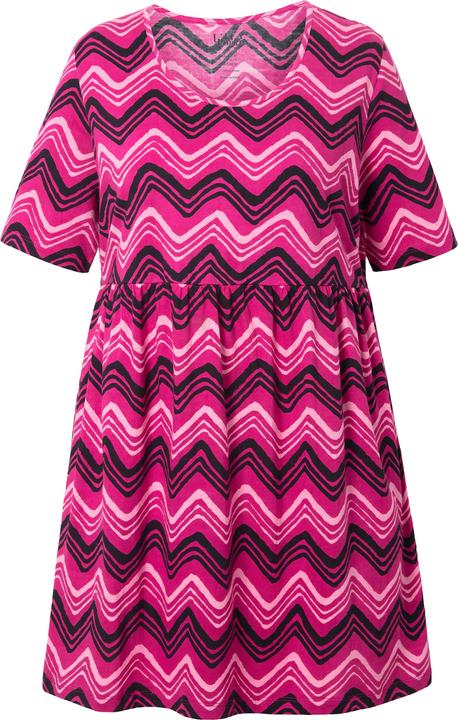 Produktbild Ulla Popken Longshirt, Zackenmuster, A-Linie, Rundhals, 3/4-Arm (46, 48)