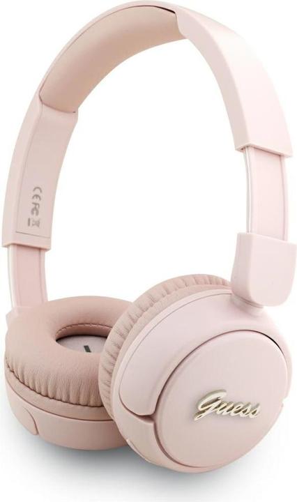 Guess Headphones Bluetooth 5.3 Metal Logo Script pink (30 h, Kabellos)