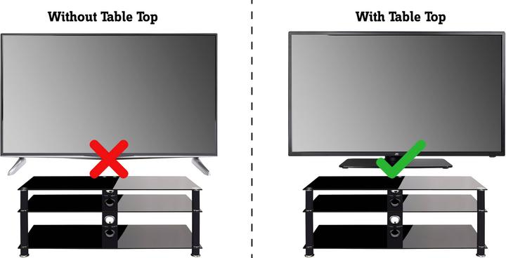 Produktbild SpeaKa Professional TV-Standfuss 81 cm (32”) - 139.7 cm (55”), neig- und schwenkbar, höhenverstellbar (32.01", 40 kg)