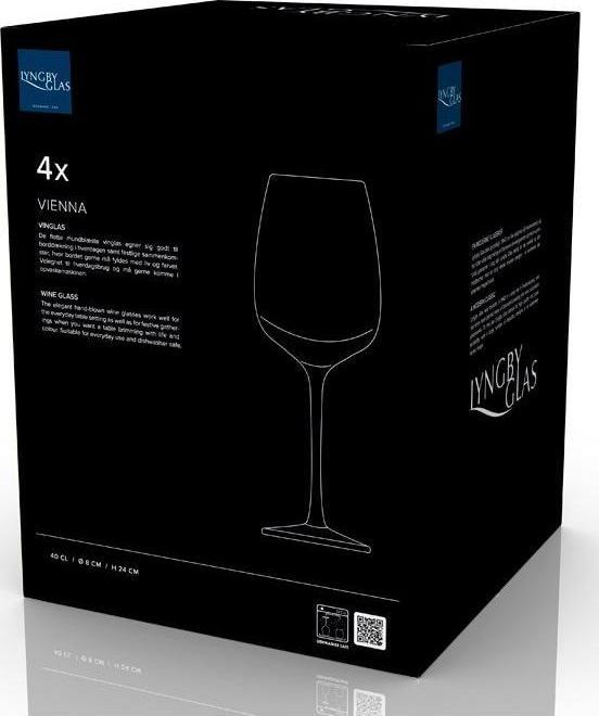 Produktbild Lyngby 50 cl - Glas - Blå (53 cl, 4 Gläser, Weingläser Set)