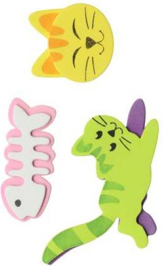 Produktbild Glorex Moosgummi Sticker 18 St. Katzen, selbstklebend