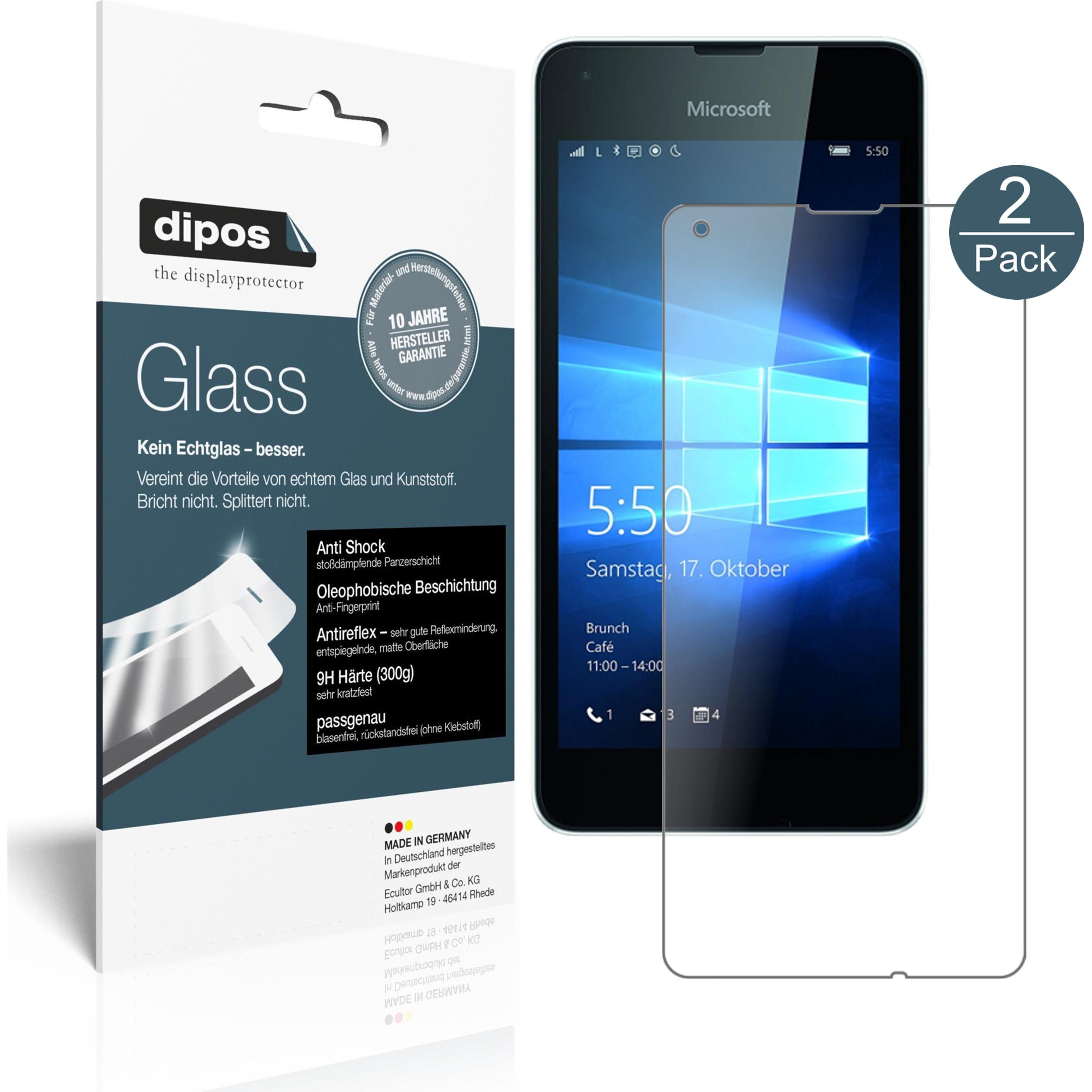 Dipos Displayschutz Anti-Shock (1 Stück, Microsoft Lumia 550), Smartphone Schutzfolie, Transparent