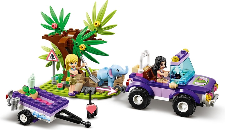 Actual product image LEGO Rescue of the baby elephant with transporter (41421, LEGO Friends)