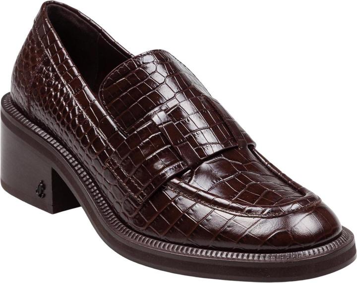 Actual product image Jimmy Choo tylor loafer in crocodile print leather, chocolate color (36)