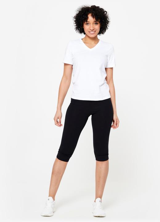 Actual product image Domyos 3/4 Leggings Damen Slim - schwarz (3XL)