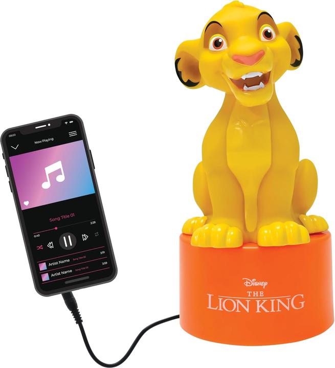 Image du produit Lexibook Le Roi Lion - Enceinte de veilleuse Bleu/Rouge