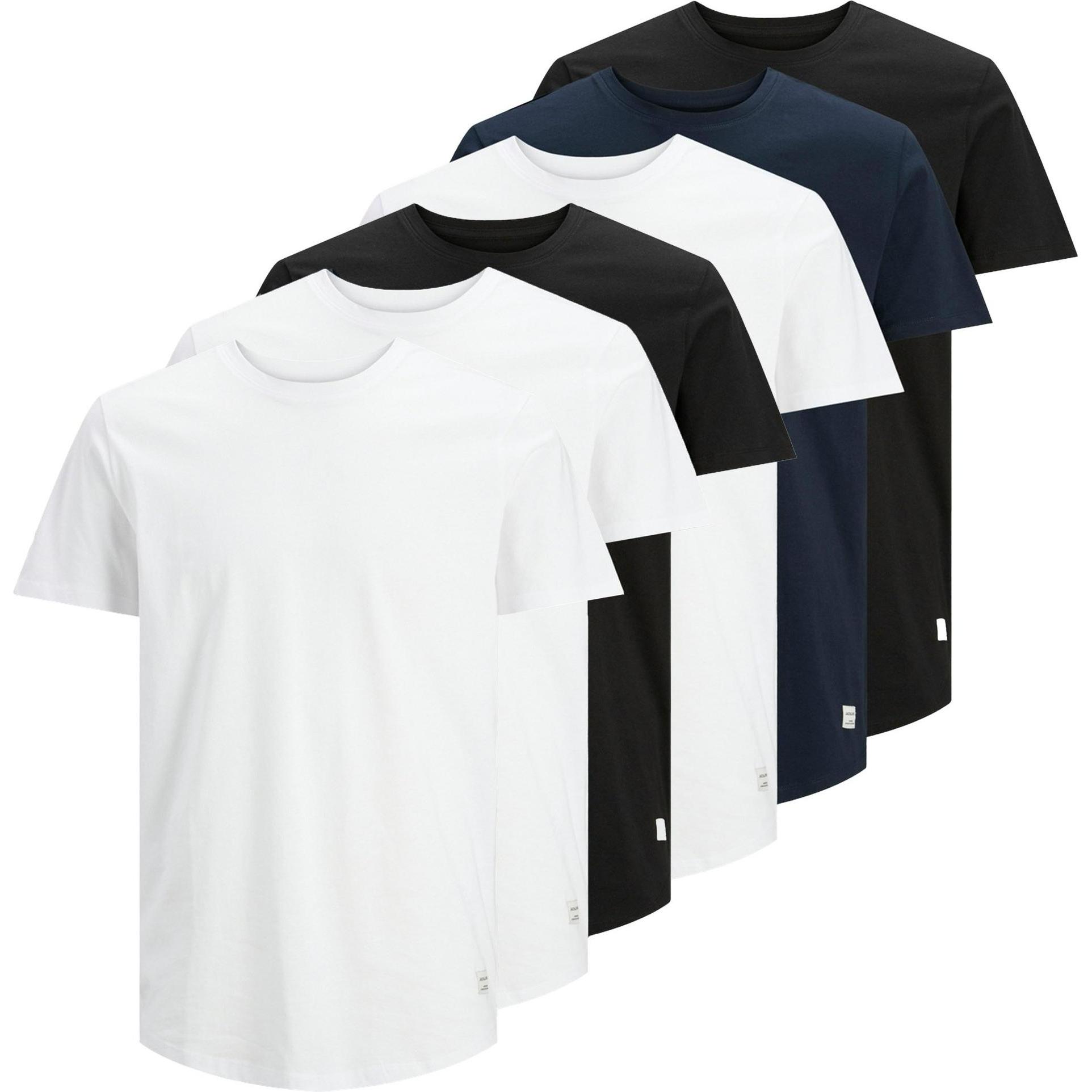 Jack & Jones, Herren, Shirt, Jjenoa Tee 6pk, Mehrfarbig, (XXL)