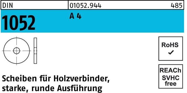 Productafbeelding Sluitring DIN 1052 rond 18 x 68 x 6 A 4