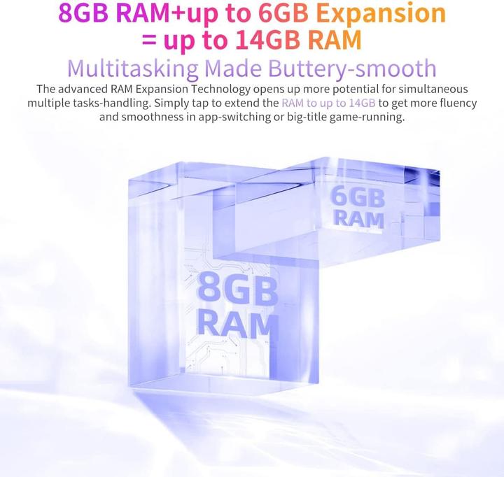 Produktbild Blackview A85 8/128GB 4G/NFC (128 GB, Noir, 6.56", Dual SIM, 4G)