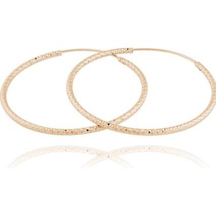 JVD, Ohrringe, Gold plated silver earrings rings SVLE0216XD5RO - Diameter: 4 cm
