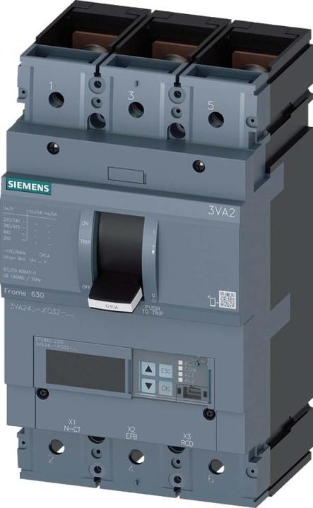 Actual product image Siemens Circuit-breaker 630A 3p 160-630A/In 3VA2463-0KQ32-0AA0