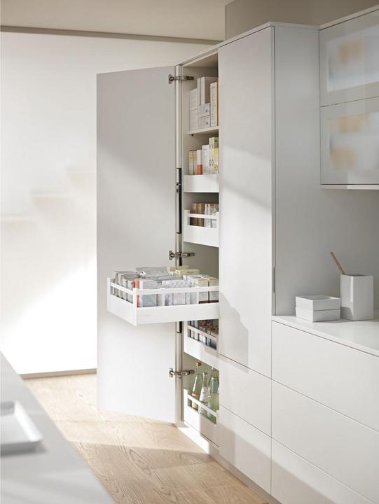Blum Space Tower tandem box antaro | with railing, 30kg NL500mm, KB 600mm | grey