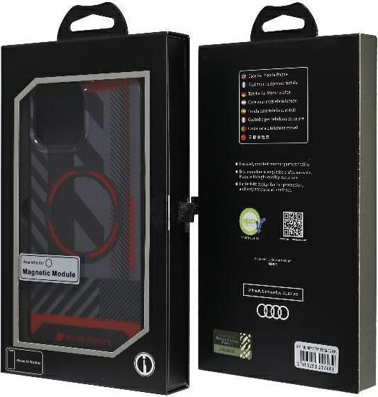 Actual product image Audi IML Sport MagSafe Case iPhone 13 Pro Max 6.7" czarny/black hardcase AU-IMLMIP13PM-RSQ/D2-BK (Apple iPhone 13 Pro Max)