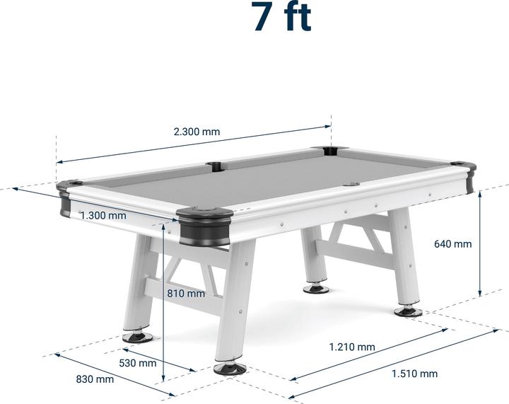 Actual product image Sportime Billiard table outdoor (193 x 96 cm)