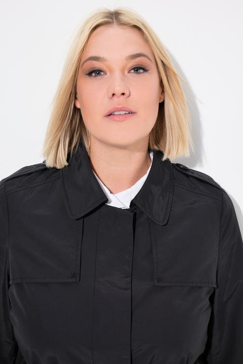 Produktbild Ulla Popken Trenchcoat, A-Linie, Hemdkragen, Bindegürtel (42, 44)
