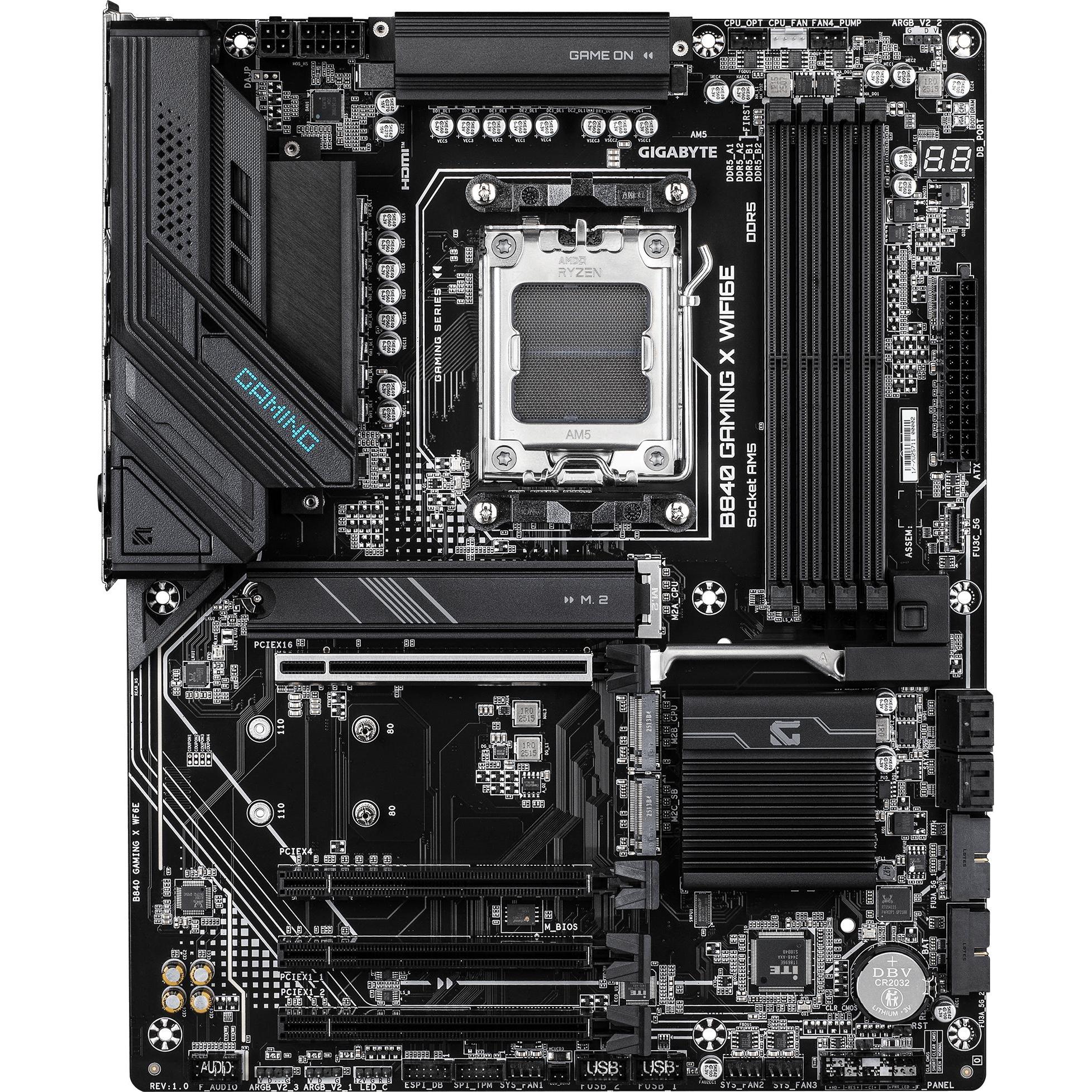 Gigabyte MB GBT AMD AM5 B840 Gaming X WFI6E (AM5, AMD B840, ATX), Mainboard