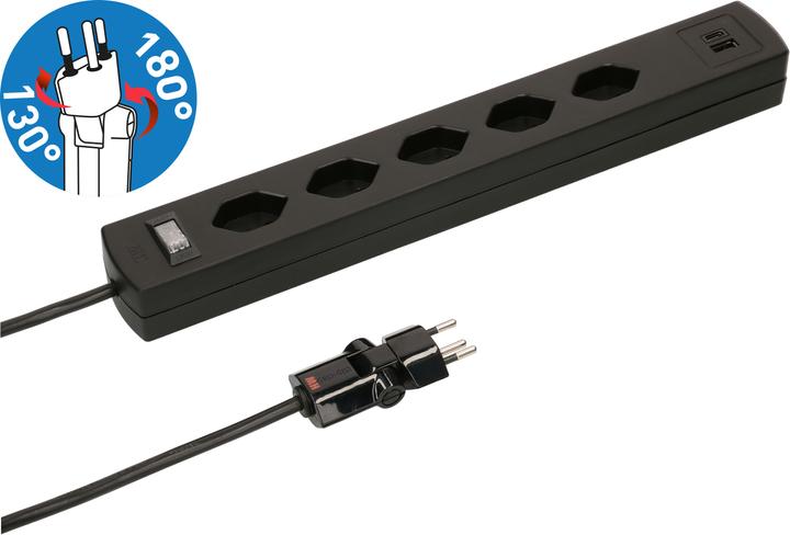 Produktbild Max Hauri Safety Line (5 x, Typ 13, USB-A, USB-C, 5 m)