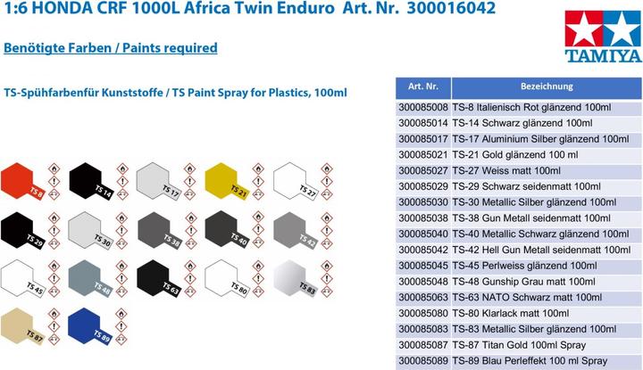 Produktbild Tamiya Honda CRF 1000L Africa Twin
