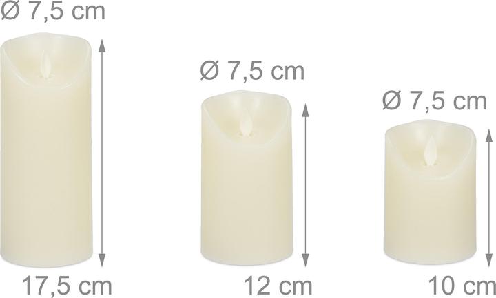 Actual product image Relaxdays 3x LED candles (1x)