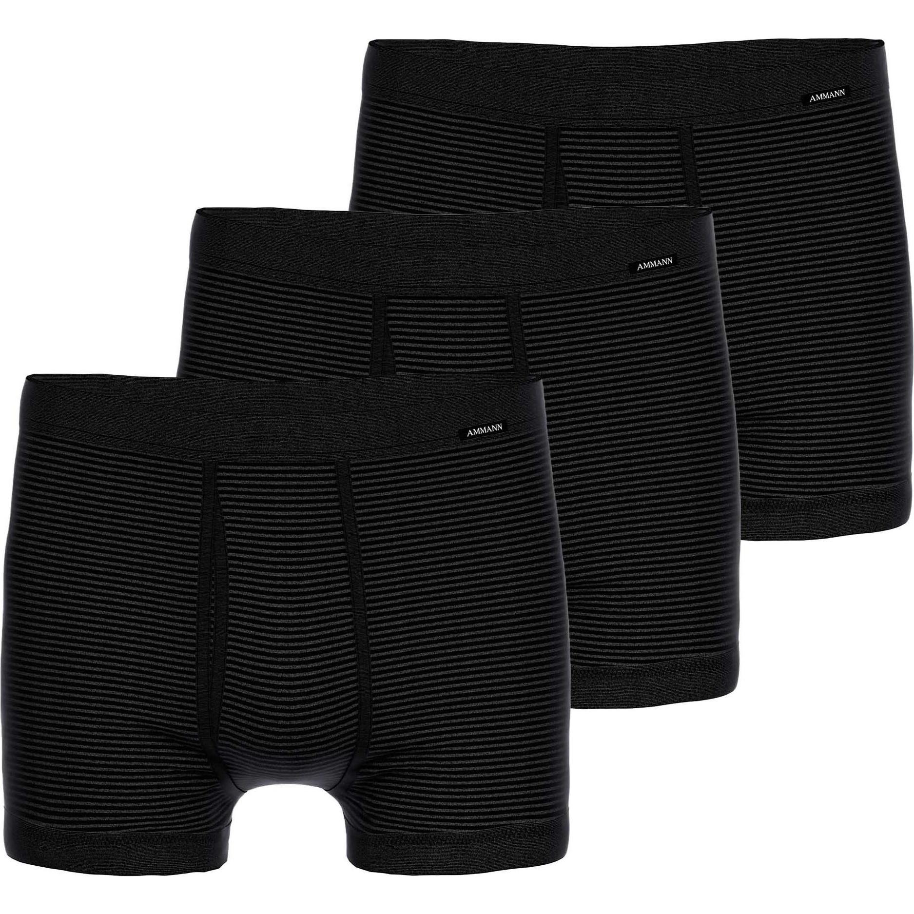 Ammann, Herren, Unterhosen, Jeans Boxer Briefs 3P, Grau, (L, 3er Pack)