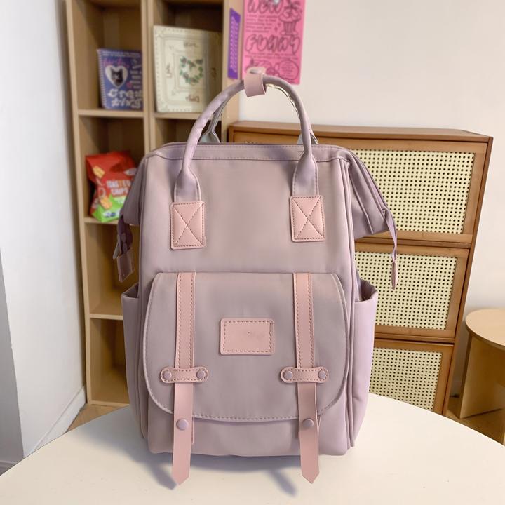 Only-Bags.Store Ästhetische Tote Rucksack, Preppy Style College Schultasche, leichte Reise Laptop Daypack
