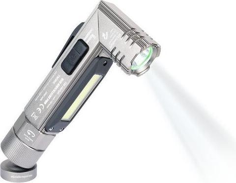 Actual product image Troika ECO KNICKLICHT PRO torch bend lamp multifunctional, titanium colour (14.90 cm, 200 lm)