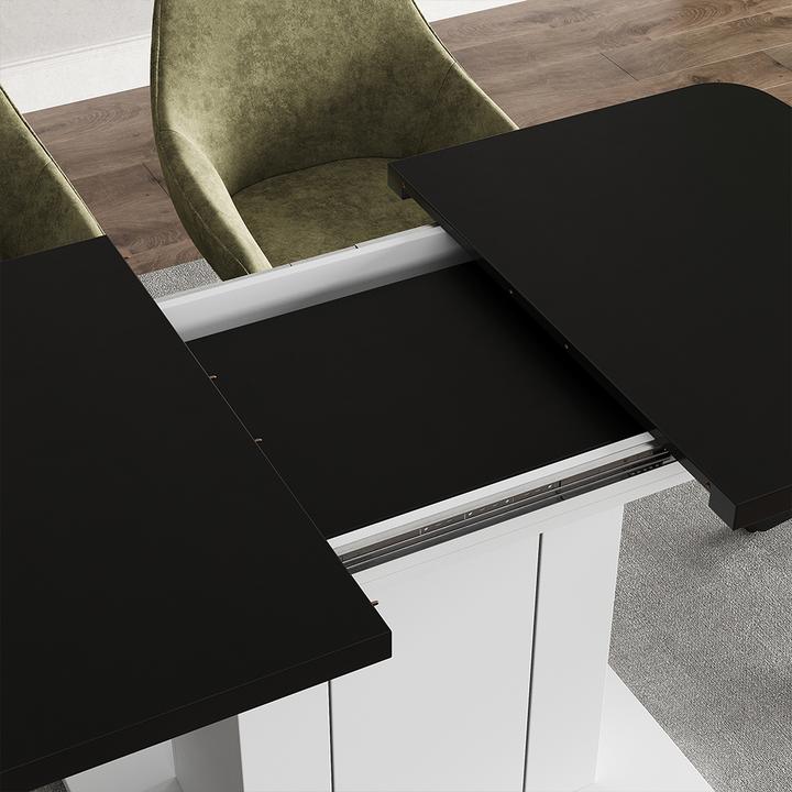 Actual product image Vicco Dining table Fenaro, Black/white/White, 120 x 80 cm (120 x 80 x 76 cm)