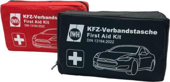 IWH 023513 KFZ-Verbandtasche "schwarz" DIN 13164:2022 Verbandtasche DIN 1316