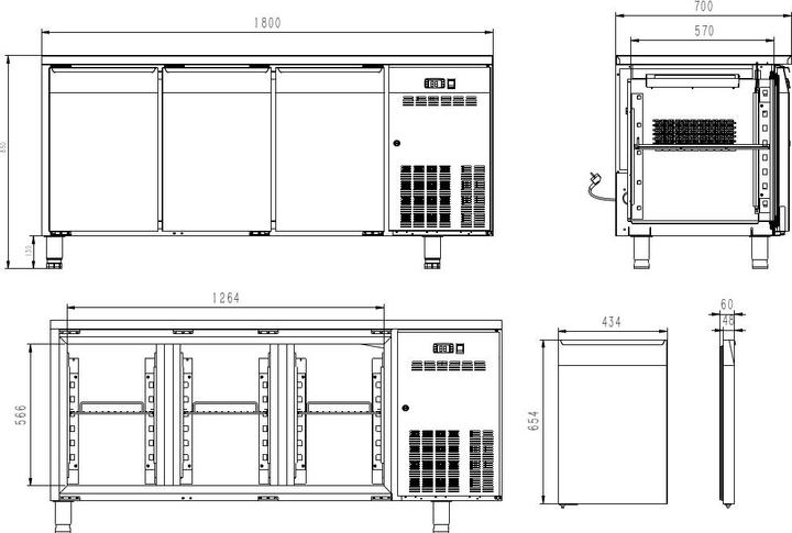 Produktbild Gastro Hero Kühltisch ECO / - / (600 l)