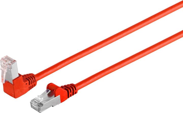 Produktbild Shiverpeaks S/CONN maximum connectivity Netzwerkkabel-Patchkabel, cat 6, S/FTP, PIMF, Winkel-gerade, rot, 0,25m (S/FTP, CAT6, 0.25 m)