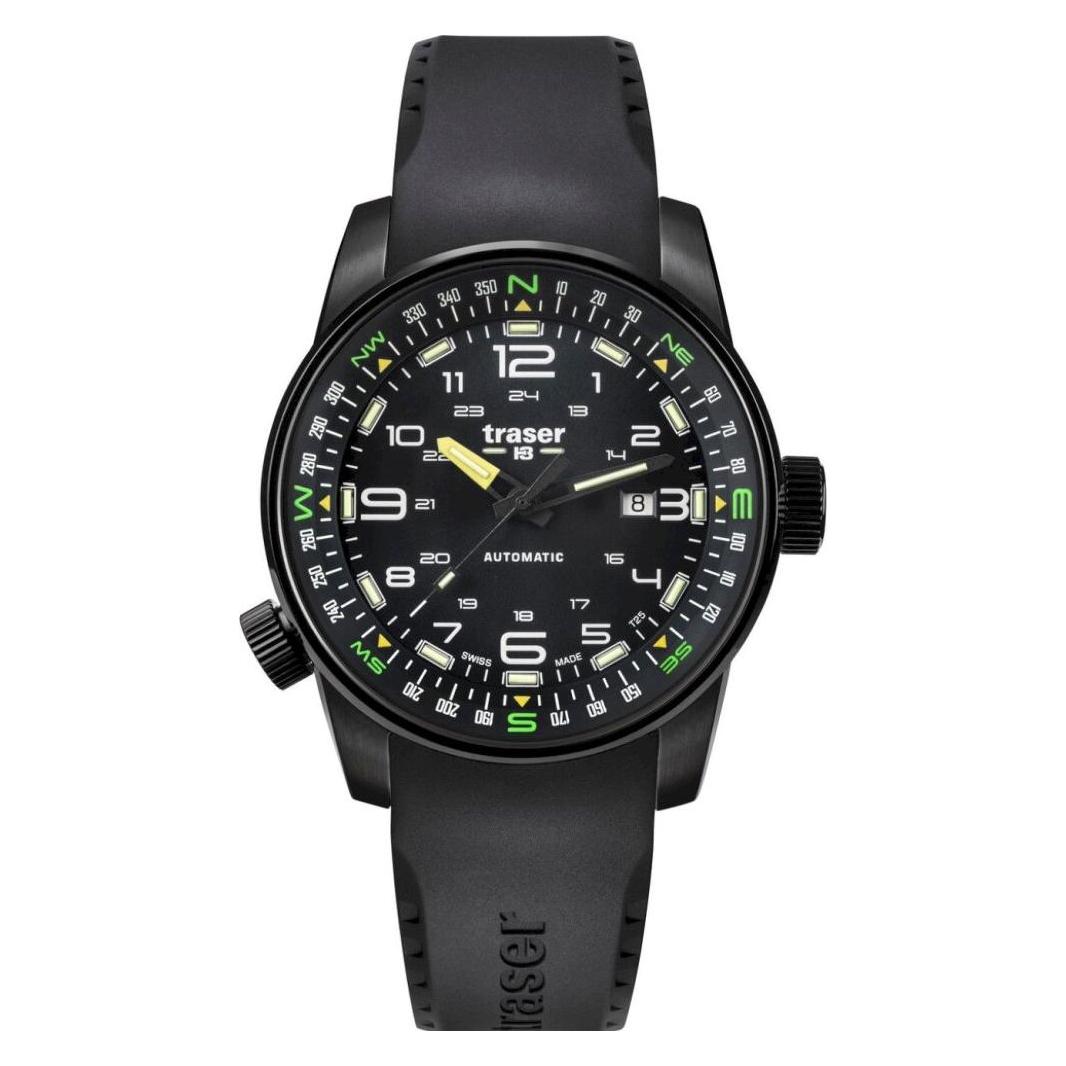 Traser, Armbanduhr, H3 109741 P68 Pathfinder Automatik 46mm 10ATM, Schwarz, (46 mm)