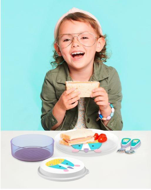 Actual product image Skiphop Unicorn children's crockery set