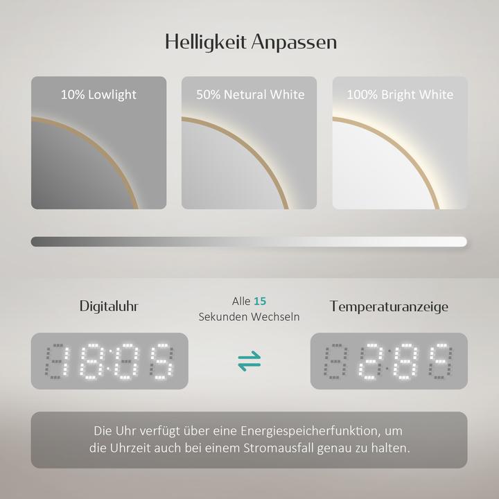 Actual product image Emke Bathroom mirror (Ø 60 cm)