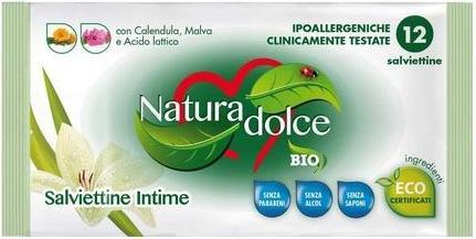 Actual product image Natura Dolce Doux Bio Lingettes Intime 12 Pieces for Intimate Hygiene (Intimate washing lotion)