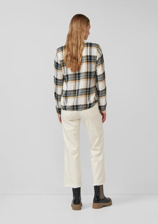 Immagine prodotto s.Oliver Bluse Karo-Bluse mit Faltendetail und elastischen Ärmelbündchen (32)