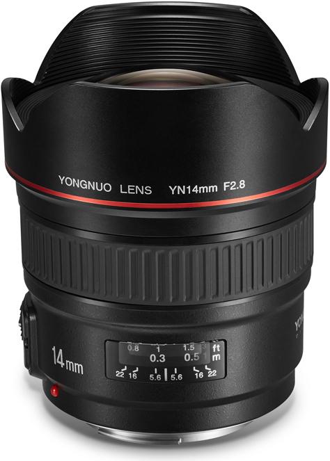 Produktbild Yongnuo 14mm f/2.8 C Canon EF (Canon EF, Micro Four Thirds, APS-C / DX)
