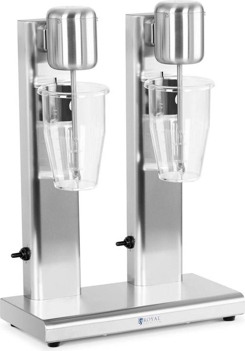 Royal Catering Doppel-Milchshaker 2 x 1 l 15.000 U/min Edelstahl Standmixer Hochleistungsmixer (160 W)