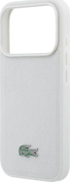 Actual product image Lacoste Case Petit Pique Lacquer Logo MagSafe for iPhone 17 Pro lightgrey (Apple iPhone 17 Pro)