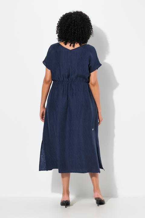 Immagine prodotto Ulla Popken Abito maxi dal taglio smanicato con coulisse e scollo a V (50, 52)
