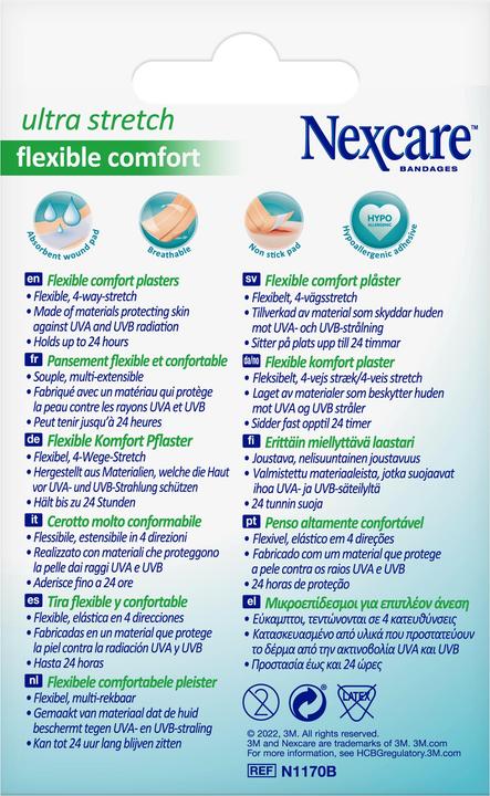 Actual product image Nexcare Pflaster Ultra Stretch Bands 6x10cm Flexible Comfort (10 x)