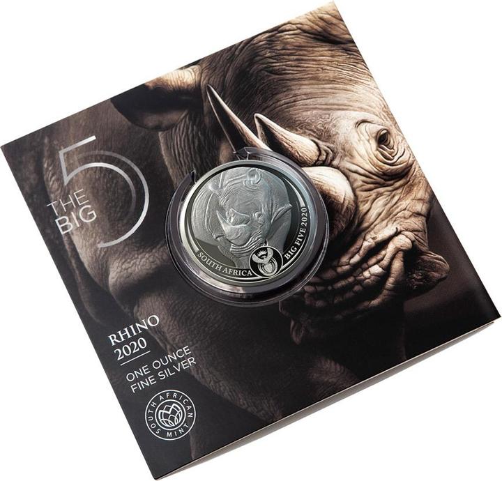 Produktbild South Africa Mint Silber Nashorn 1 oz - Big Five Serie I - 2020 (999, 2020)