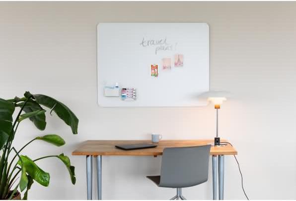 Actual product image Legamaster Glass board matte 7-104263 round corner 100x150cm warm grey (150 x 100 cm)