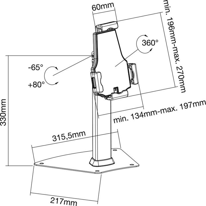 Immagine prodotto InLine Porta tablet da banco per presentazioni