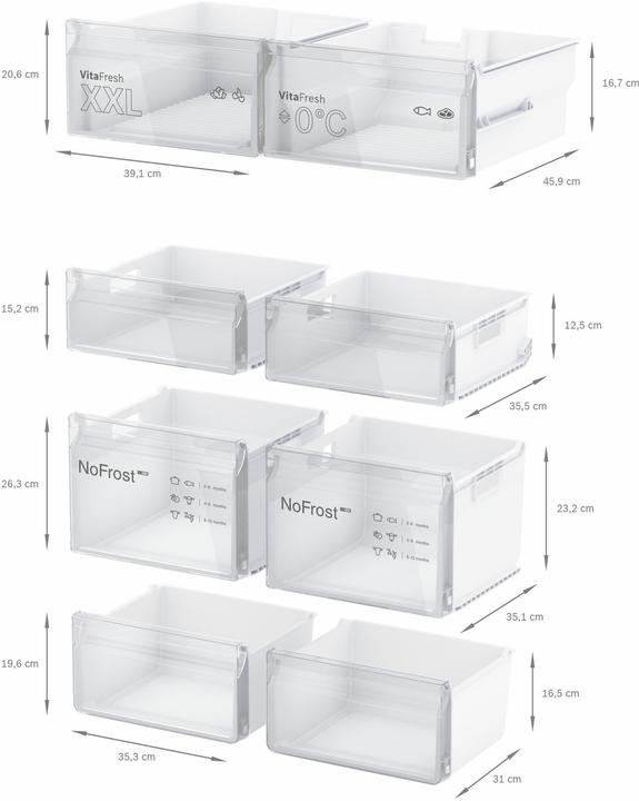Actual product image Bosch Hausgeräte Series 4 French Door KFN96VPEA (605 l)