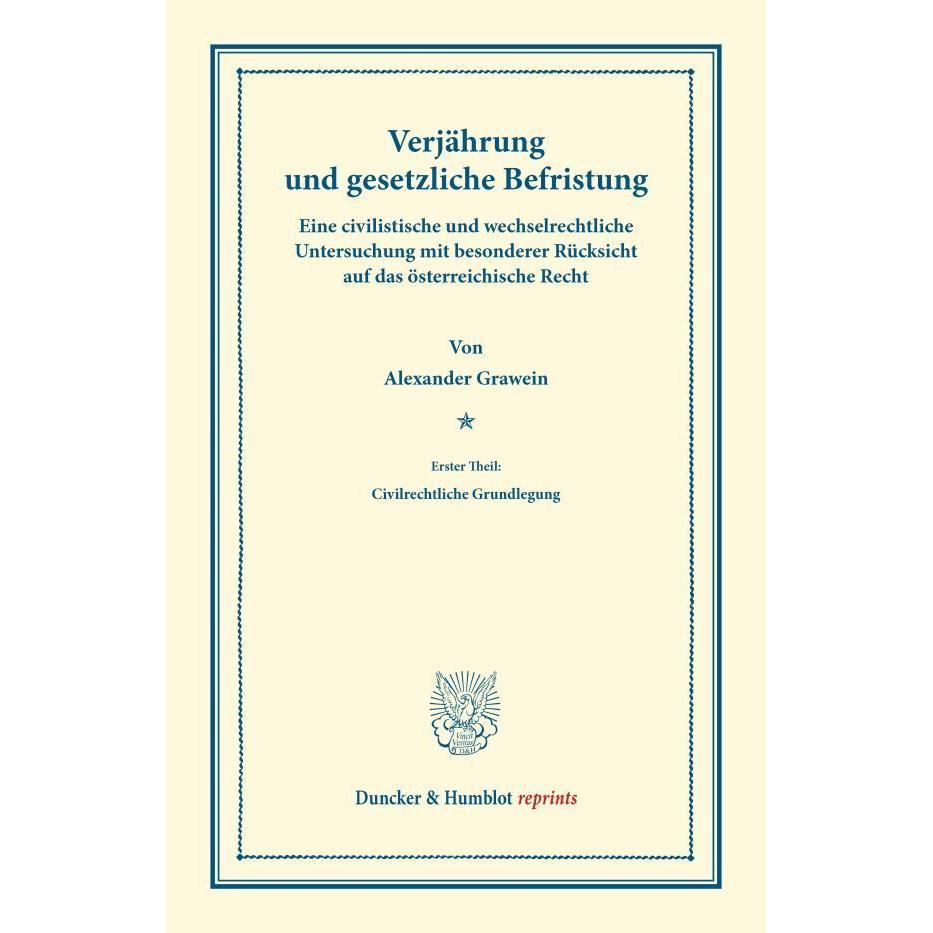 Verjährung und gesetzliche Befristung., Fachbücher