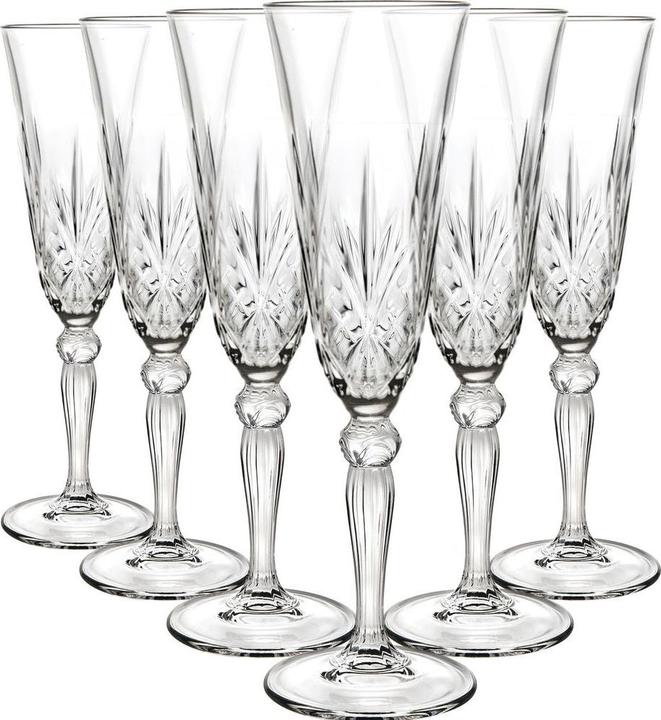 Actual product image Rcr SET OF GLASSES MELODIA 6 PSC., 160 ML (16 cl, 6 Glasses, Champagne glasses)