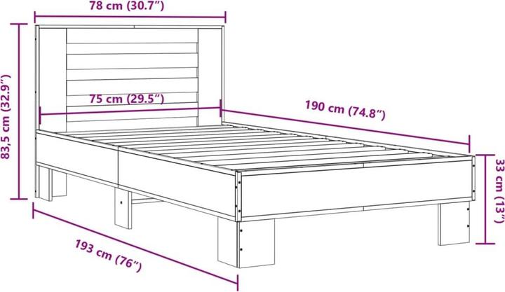 Actual product image vidaXL Bettgestell (140 x 200 cm)