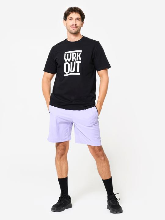 Actual product image Domyos T-Shirt Herren Baumwolle Regular - schwarz (M)